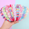 4pcs Rainbow Heart Headbands for Girls and Kids Gradient Color Floral Hairbands Kids Shiny Star Sweet Hair Bands Headwear