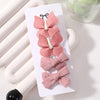 4pcs/set New Cute Baby Girls Wool Knitting Headwear Handmade Crochet Butterfly Alloy Hairs Clips Children Hairpins Wholesale