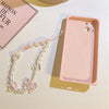 Pink Bear Butterfly Flower Phone Strap Charm Chain Knot Cellphone Lanyard Keychain Teen Girl Bag Camera Pendant For Case