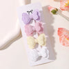 4pcs/set New Cute Baby Girls Wool Knitting Headwear Handmade Crochet Butterfly Alloy Hairs Clips Children Hairpins Wholesale