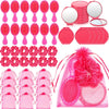 5-24Sets Girl Pink Spa Party Supplies Favors Kids Birthday Gifts School Supplies Hairpin Makeup Mirror Transparent Bags Combs ﻿