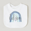 Personalized Baby Bib Rainbow with Name Cotton Bibs Custom Girls Boys Saliva Towel Infant Bibs Baptism Baby Shower Gifts