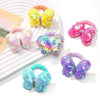 2Pcs/lot Flower Bow Girls Kids Ponytail Elastic Hair Bands Children Hair Ties Cartoon Hair Accessories Baby Headwear Wholesale