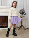 Girls lavender Sequin Tutu Tulle Skirt