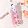 4pcs/set New Cute Baby Girls Wool Knitting Headwear Handmade Crochet Butterfly Alloy Hairs Clips Children Hairpins Wholesale