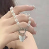 Fashion Butterfly Pearl Pendant Bracelet