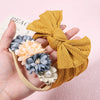 3Pcs/Set Cable Knit Flower Baby Headbands for Girl Elastic Turban Infant Hair Bands Nylon Newborn Headwrap Baby Hair Accessories