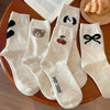 5 Pairs of Cute Funny Cartoon Personality Tube Socks