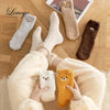 Teen Socks Winter Cute Bear Coral Fleece Fuzzy Socks Female Autumn Happy Funny Socks For Girl Warm Winter Female Home