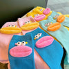 Cute Cartoon Big Eyes Soft Cotton Middle Tube Long Crew Funny Socks