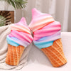 Realistic Ice Cream Plush Toy Soft Stuffed Food Simulation Delicious Dessert Plushie Throw Pillow Sofa Cushion Home Decor