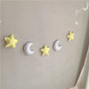 Nordic Felt Fabric String Star Garland Party Banner Tent Bed Mat Baby Shower Bunting Ornament Kids Room Hanging Wall Decor