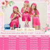 6/8/10Sets Spa Robes for Girls Birthday Girl Kimino Robe Kids Party Favors with Eye Masks Spa Photo Booth Props Supplies