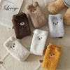 Teen Socks Winter Cute Bear Coral Fleece Fuzzy Socks Female Autumn Happy Funny Socks For Girl Warm Winter Female Home