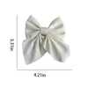 5Pcs Elegant Bow Ribbon Hair Clip Fashion Simple Solid Satin Spring Clip Hair Retro Headband with Clips Girls Hair Accessories