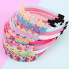 4pcs Rainbow Heart Headbands for Girls and Kids Gradient Color Floral Hairbands Kids Shiny Star Sweet Hair Bands Headwear