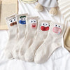 5 Pairs of Cute Funny Cartoon Personality Tube Socks