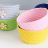 Zerolife-Cotton Rope Storage Baskets, Weaving Nordic Home Sundries, Baby Toys, Tassels Storage Basket, Small Organizer Box