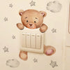 Cartoon Bear Star Switch Sticker