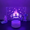 Castle Custom Name Led Night Light For Home Room Decoration Nightlight Indoor Lighting Gifts 3d Night Light Kids Toy