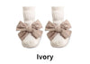 Autumn Winter Baby Girls Socks Newborn Baby Bowknot Socks Infant Baby Socks Anti Slip Soft Cotton Floor Sock Shoes