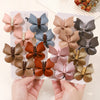 4pcs/set New Cute Baby Girls Wool Knitting Headwear Handmade Crochet Butterfly Alloy Hairs Clips Children Hairpins Wholesale