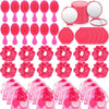 5-24Sets Girl Pink Spa Party Supplies Favors Kids Birthday Gifts School Supplies Hairpin Makeup Mirror Transparent Bags Combs ﻿