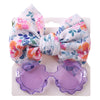 Girl's Sunglasses Hair Band Set Fashion Girls Cute UV Protection Eye Protection Toy Sunglasses Headband Cover