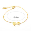 Fashion Gold Stainless Steel Unicorn Horse Charm Bracelet For Girls Teens Jewelry Gift