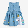 Girls' Fun Unicorn Denim Dress