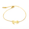 Fashion Gold Stainless Steel Unicorn Horse Charm Bracelet For Girls Teens Jewelry Gift