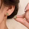 Teen Girl Heart Super Zircon Star Ear Studs