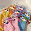 Cute Big Eyes Bunching Socks Thick Mid-calf Length Socks